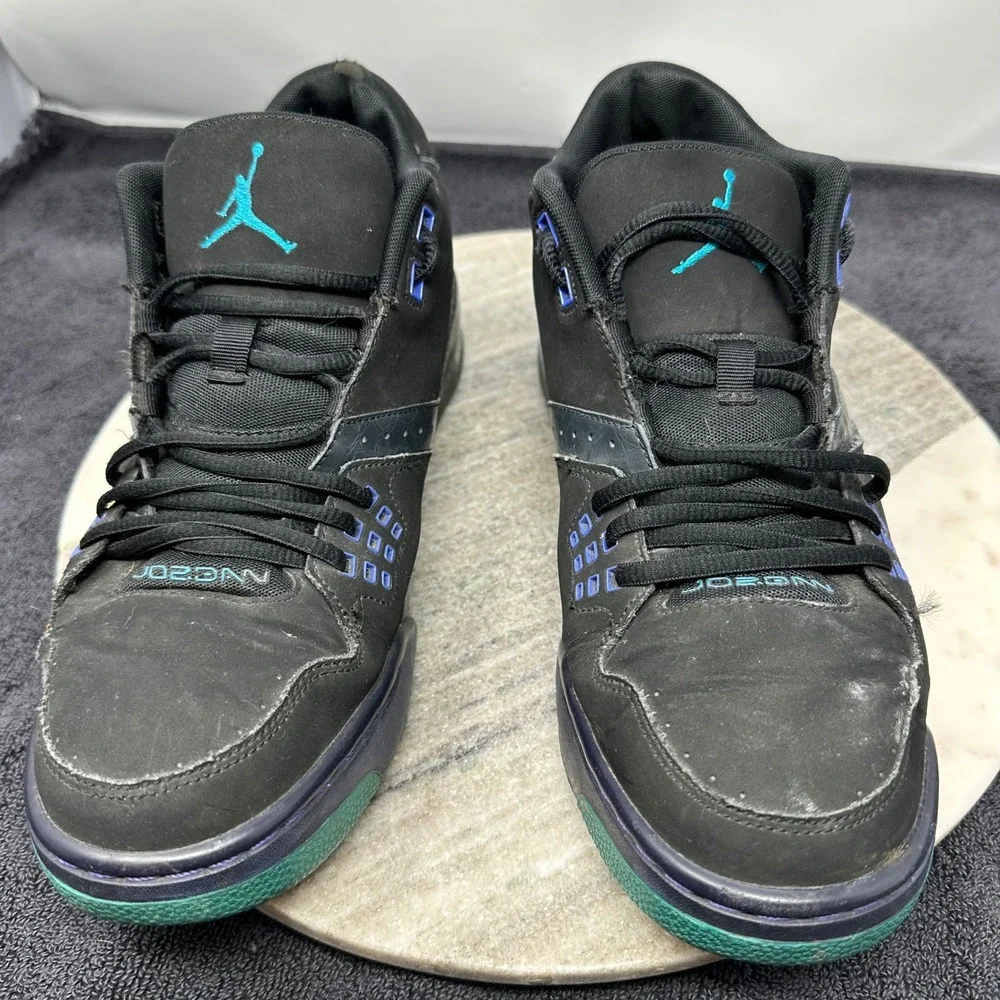 Jordan Flight 23 Mens Basketball Shoes Size 9.5 Black Teal Purple 317820-013